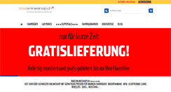Desktop Screenshot of bikeonlineshop.ch